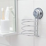 Держатель для фена на вакуумной присоске Accoona, 13?9,5?17 см, цвет хром