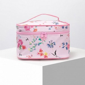 Косметичка-сумочка, отдел на молнии, с зеркалом, цвет розовый