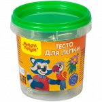 Тесто для лепки Мульти-Пульти &quot;Приключения Енота&quot;, зеленый, 120г, пластиковое ведро