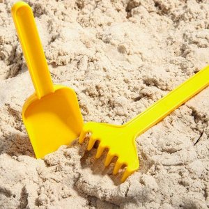 Набор для игры в песке: ведро, совок, грабли, 3 формочки, СМЕШАРИКИ