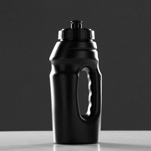 Бутылка для воды 600 мл, велосипедная, с соской, 22х9.5х7.2 см, черная