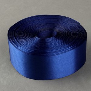Лента атласная, 50 мм - 100 ± 5 м, цвет синий