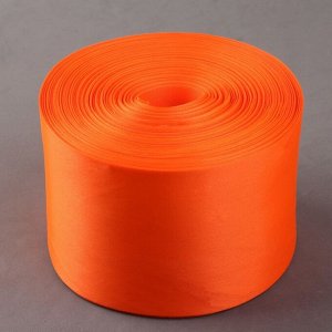 СИМА-ЛЕНД Лента атласная, 100 мм x 100 ± 5 м, цвет оранжевый