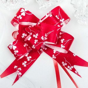 Подарочный Бант - бабочка No1.8, красный, для упаковки подарков