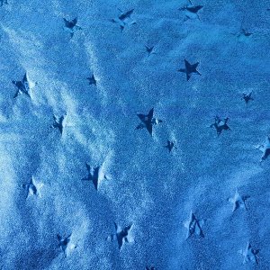 Плёнка металлизированная "Звезды", синий, 0,7 х 2 м