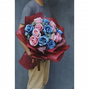 Пленка для цветов "Новости", розовый, 58 см х 5 м