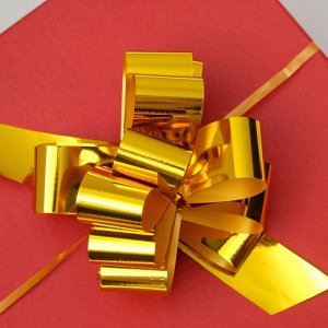 Бант - шар №3 металлик, цвет золото