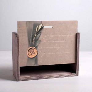 Ящик подарочный деревянный «Эко стиль», 20 * 14 * 8 см