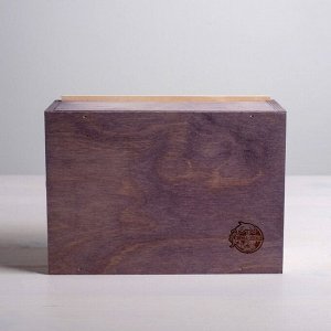 Ящик подарочный деревянный «Эко стиль», 20 * 14 * 8 см