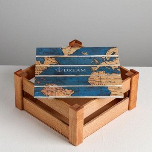 Коробка деревянная подарочная Follow your dream, 20 ? 20 ? 10  см