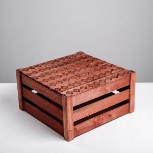 Коробка деревянная подарочная Gift box, 30 * 30 * 15 см