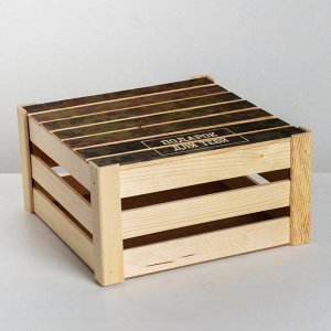 Коробка деревянная подарочная «Подарок для тебя», 30 * 30 * 15 см