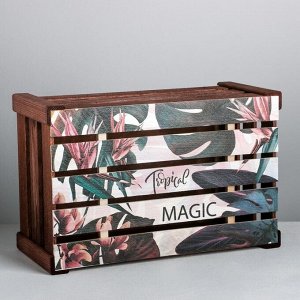 Коробка деревянная подарочная Tropical magic, 21 * 33 * 15  см
