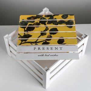 Коробка деревянная подарочная Present, 30 * 30 * 15  см