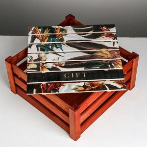 Коробка деревянная подарочная Gift, 30 ? 30 ? 15  см