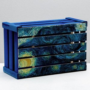 Коробка деревянная подарочная «Ван Гог», 21 ? 33 ? 15  см