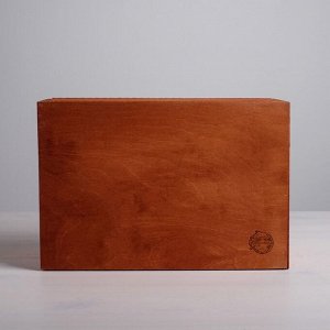 Ящик подарочный деревянный «Карта», 20 * 30 * 12 см