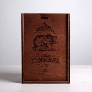 Ящик подарочный деревянный «Время приключений», 20 * 30 * 12 см