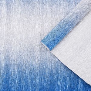 Бумага гофрированная, 802/2 &quot;Серебро-голубой лёд металл&quot;, 0,5 х 2,5 м