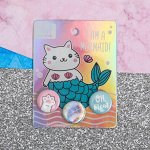 Набор значков &quot;I am a mermaid&quot;, 9 х 11,5 см