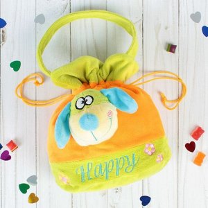 Мягкая сумочка «Счастливый пёсик», голубой носик