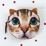 Мягкий кошелёк «Кисонька», зелёные глазки