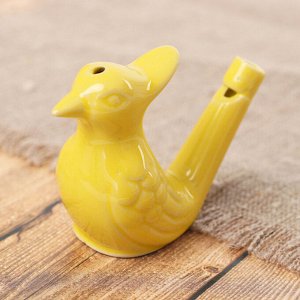 Свистулька керамическая «Желтая птичка»