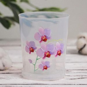 Горшок для орхидей с поддоном 0,7 л, цвет МИКС