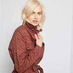 Жакет с рисунком в стиле милитари - коричневый зебра