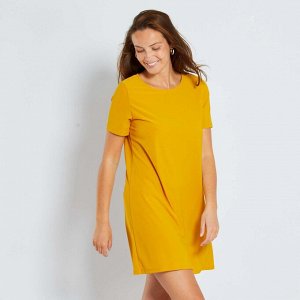 Короткое платье Eco-conception - желтый бронзовый