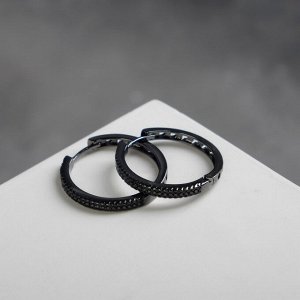 Серьги-кольца "Двуликие" сердечки, d=2,5, цвет серый металл