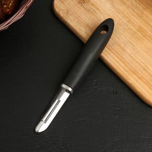 Овощечистка Доляна Blаde, 20 см, ручка sоft tоuch, цвет чёрный