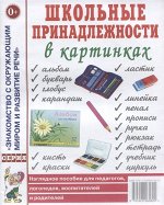 Школьные принадлежности в картинках. Наглядное пособие для педагогов, воспитателей, логопедов, родителей. А4