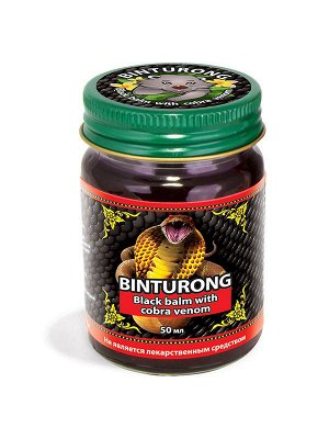 Binturong Black Balm with Cobra venom- Черный бальзам с ядом Кобры, 50гр