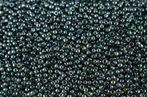 Бисер японский TOHO круглый 11/0 #0118 зеленый изумруд, глянцевый прозрачный, 10 грамм