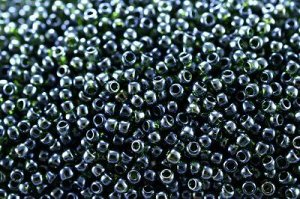 Бисер японский TOHO круглый 11/0 #0119 оливковый, глянцевый прозрачный, 10 грамм
