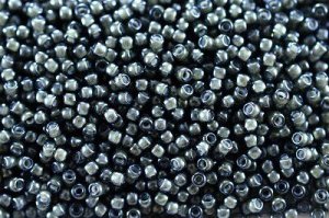 Бисер японский TOHO круглый 11/0 #0371 черный алмаз/белый, окрашенный изнутри, 10 грамм