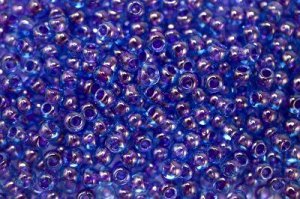Бисер японский TOHO круглый 6/0 #0252 морская вода/фиолетовый, окрашенный изнутри, 10 грамм