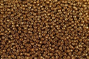 Бисер японский TOHO круглый 11/0 #PF0594 медальная бронза, Permanent Finish гальванизированный, 10 грамм