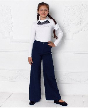 Синие школьные брюки для девочки 19645-ПСДШ16