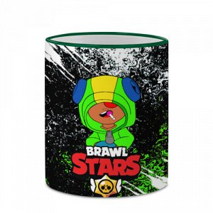 VseMaykiRu Кружка с полной запечаткой «BRAWL STARS: LEON.»