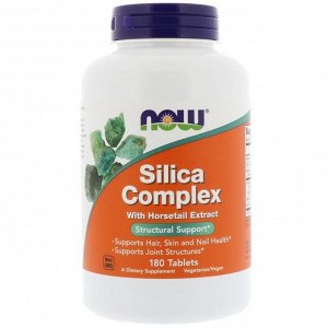 Кремний NOW Silica Complex - 180 таб.