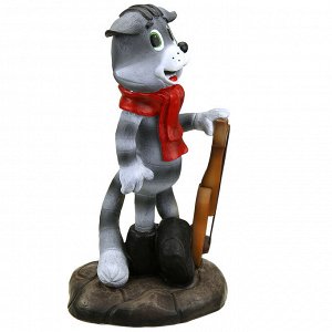 Скульптура-фигура для сада из полистоуна "Кот с гитарой" 30х53см (Россия)