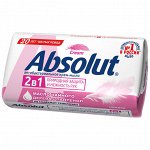 Мыло туалетное твердое &quot;Absolut&quot; &quot;2 в 1&quot; 90г, нежное (Россия)