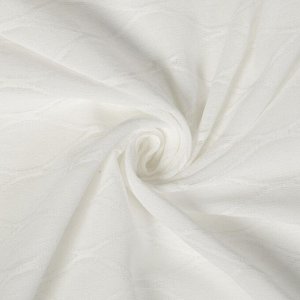 Штора портьерная Этель «Плавные ромбы» 135х270 см, цвет белый