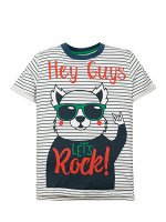 Футболки для подростков &quot;Let&#039;s Rock&quot;, цвет Белый-зеленый