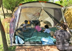 Складной кемпинговый ПЭТ коврик для пикника и отдыха на природе 140х200 см.