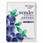 772691 BIOAQUA Wonder Маска-салфетка для лица с экстрактом голубики (максимальное увлажнение), 30 г