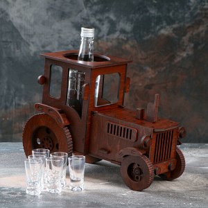 Мини-бар деревянный "Трактор". 30х23 см