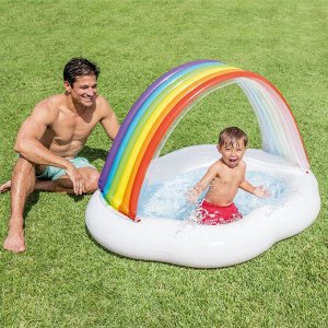 ⛺️Детский надувной бассейн "Радуга" Intex 142Х119Х84 см 82 л 🌊